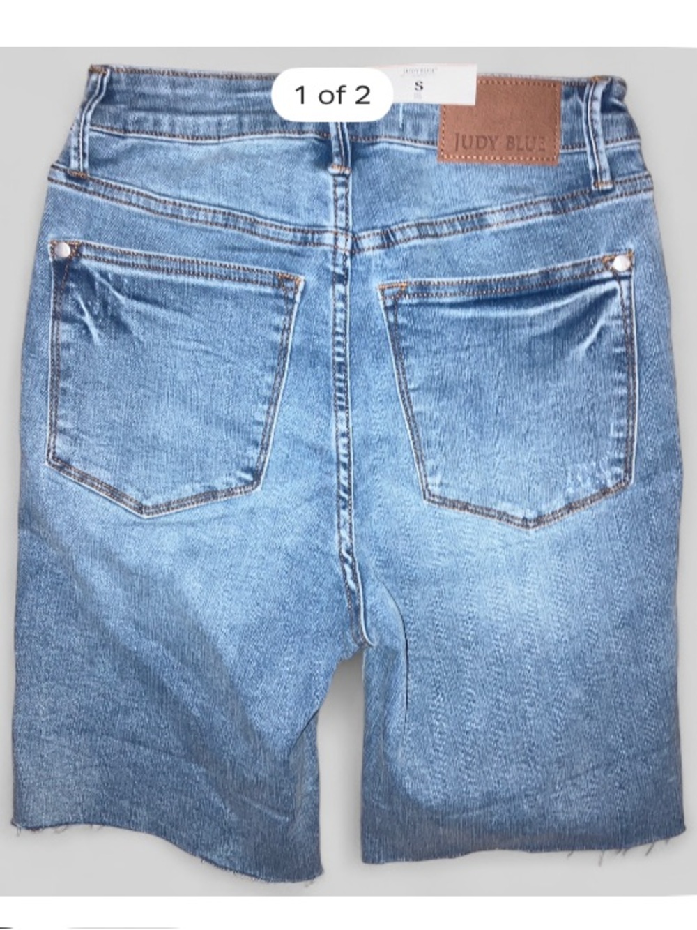 Judy Blue Denim Raw Hem High waist jean shorts Women’s Sz S NWT